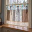 Blue and Brown Patchwork Lace Valance - product view 1