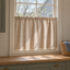 Plaid Light Brown Gingham Cafe Curtains - product view 1