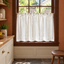 Woven Crochet Lace Cafe Curtain - styled product view