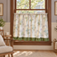 Green Leaf Cafe Curtain with Ruffled Edges - styled product view