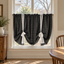 Gray Plaid Tie-Up Valance - styled product view