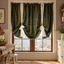 Green Plaid Tie Up Valance: Farmhouse Kitchen Curtain - styled product view