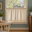 Cotton Linen Cafe Curtain: Boho Farmhouse Style - styled product view