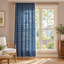 Navy Blue Boho Curtains, Linen Curtains Panel, New Farmhouse Kitchen Curtains, Curtains for Living Room and Bedroom, Custom Curtains Sizes - styled product view