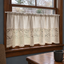 Oatmeal curtain with cream lace - hero