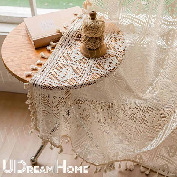Boho Farmhouse Kitchen Cafe Curtains – alternate angle