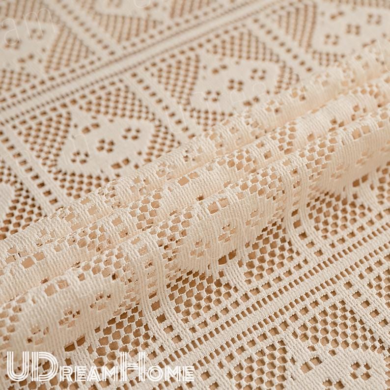 Boho Farmhouse Kitchen Cafe Curtains – styled display view