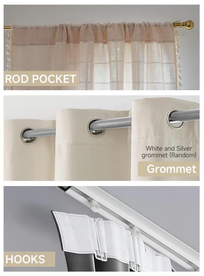 Boho Farmhouse Kitchen Cafe Curtains – additional product detail