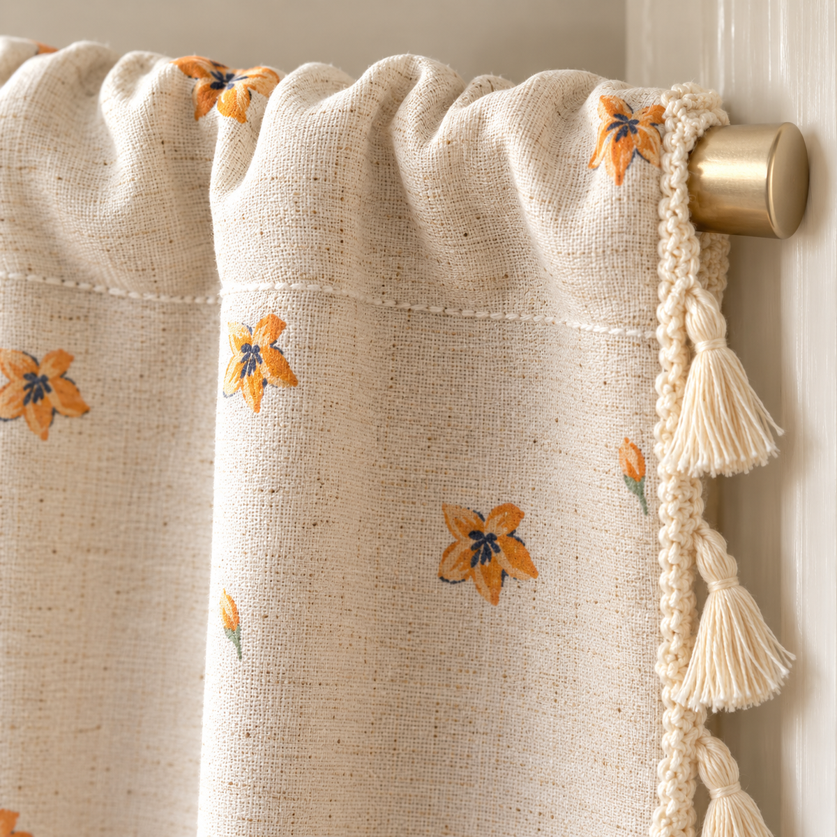 Floral Cafe Curtain Panel - product view 4