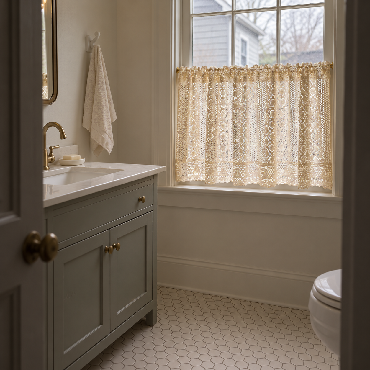 Crochet Half Curtain – Boho Chic Secondary image