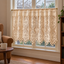 Beige Striped Crochet Lace Cafe Curtain - product view 1