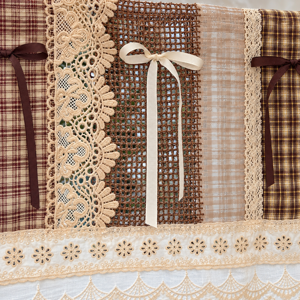 Boho Lace Fringed Curtain Valance - product view 3