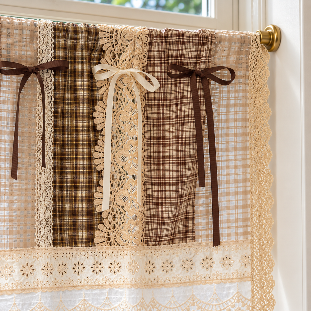 Boho Lace Fringed Curtain Valance - product view 4