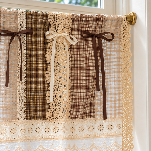 Boho Lace Fringed Curtain Valance - product view 4