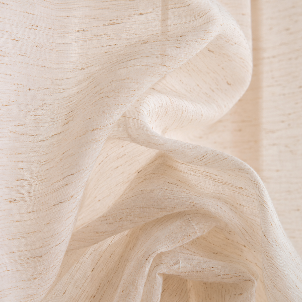 Linen Tie-Up Curtain Panel - fabric detail
