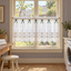 Floral Embroidered Lace Cafe Curtain - styled product view