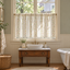 Floral Cafe Curtain with Pompom Trim - styled product view