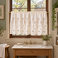 French Floral Embroidered Cafe Curtain - styled product view