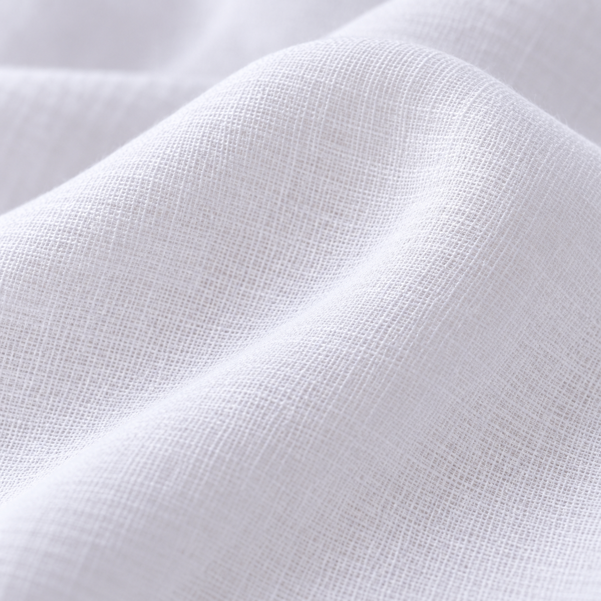 White Short Cafe Curtain - fabric detail