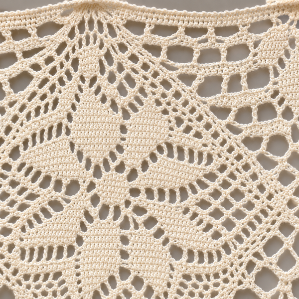 Crochet Lace Cafe Valance - fabric detail