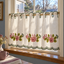 Embroidered Cafe Curtain with Scalloped Edges - product view 1