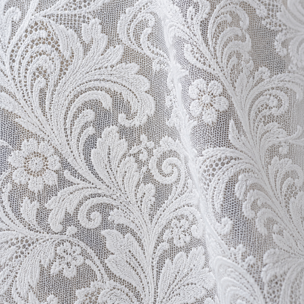 Floral Sheer Curtain Panel - fabric detail