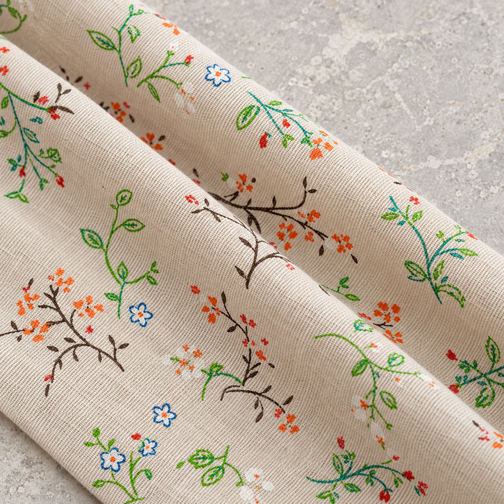 Floral Farmhouse Cafe Curtain — product view 5