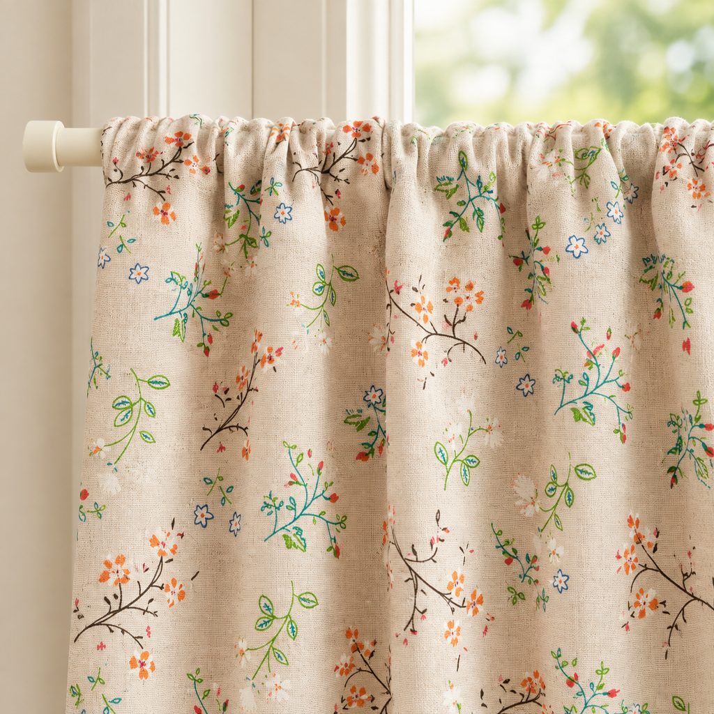 Floral Farmhouse Cafe Curtain — product view 7