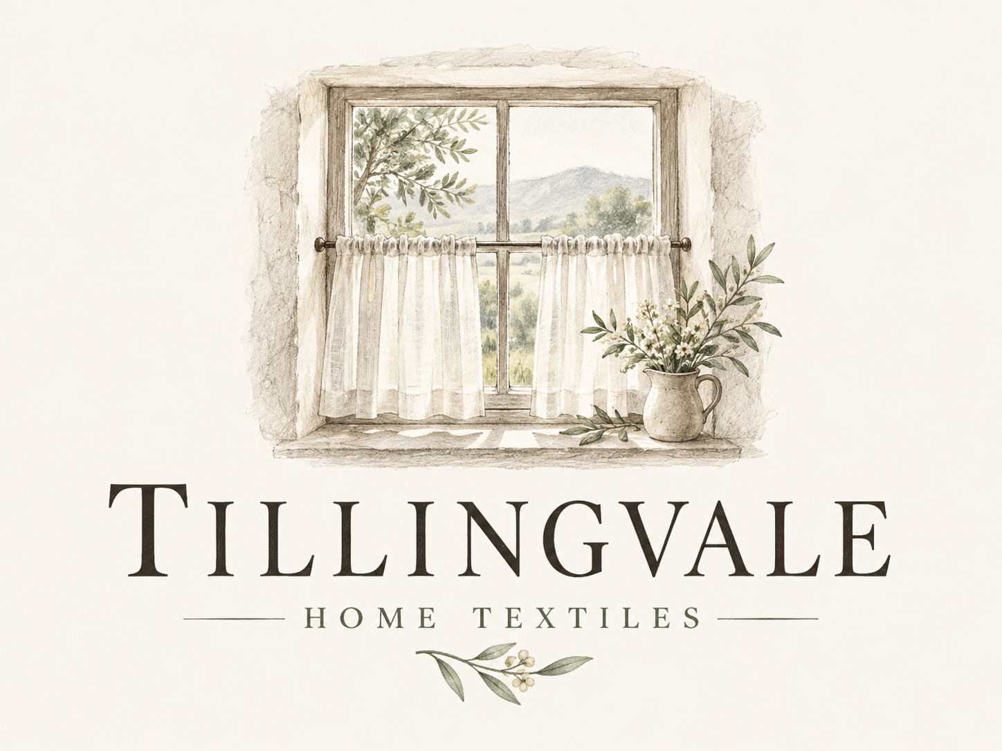 Tillingvale Home Textiles — countryside window logo