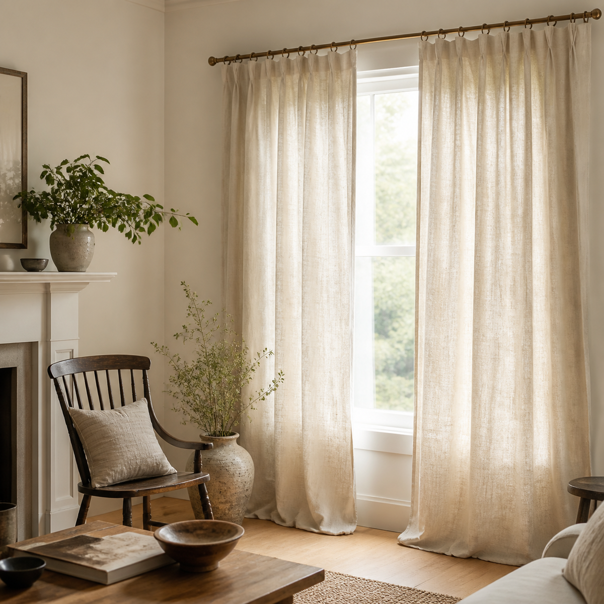UDH2 preview image of natural linen curtains